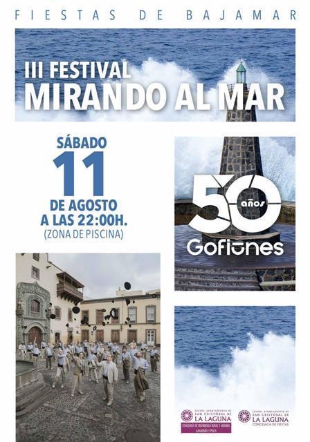Cartel del III Festival "MIrando al mar", celebrado en Bajamar, La Laguna.